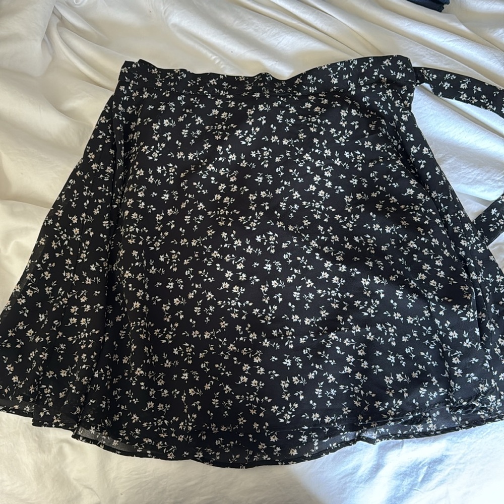Floral wrap skirt